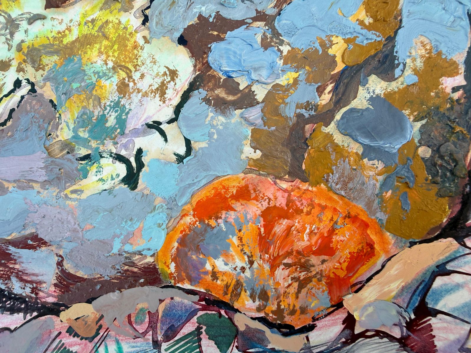 Antoni Pitxot Antoni Pitxot Mixed Media Abstract Composition Oil And Ink On Board 2003 Dali 2003 photo vintage