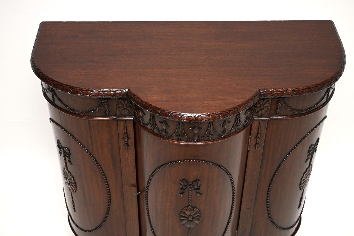 Antique Georgian Adam Style Mahogany Cabinet photo vintage