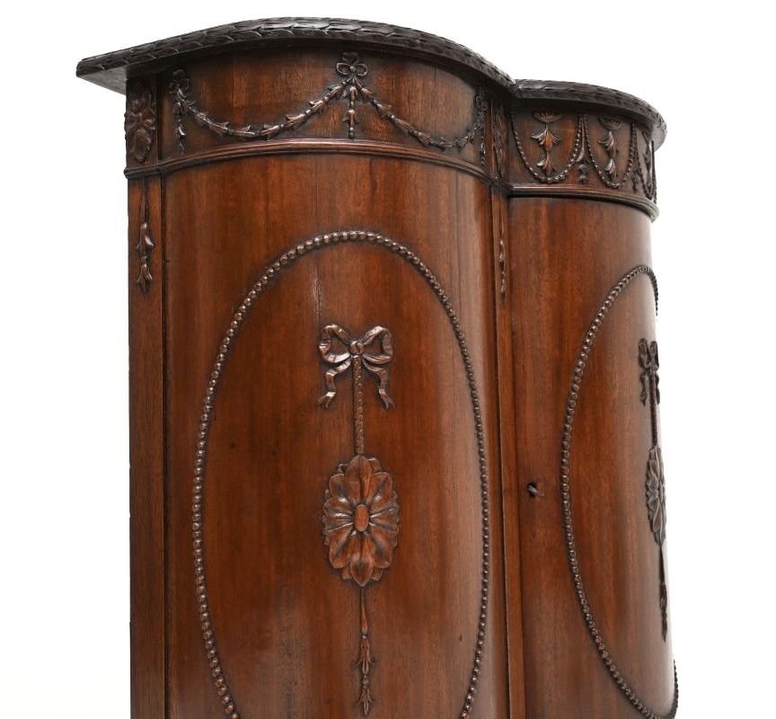 2860.0 Antique Georgian Adam Style Mahogany Cabinet photo