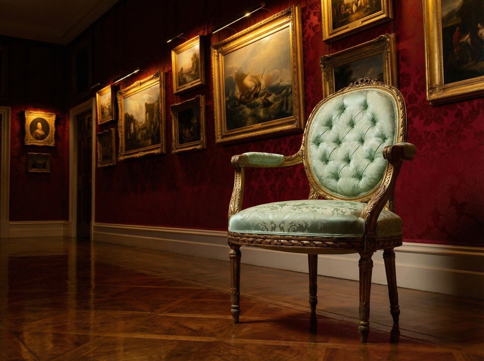 Fine Georgian Giltwood Arm Chair In The Manner Of Thomas Chippendale photo buy