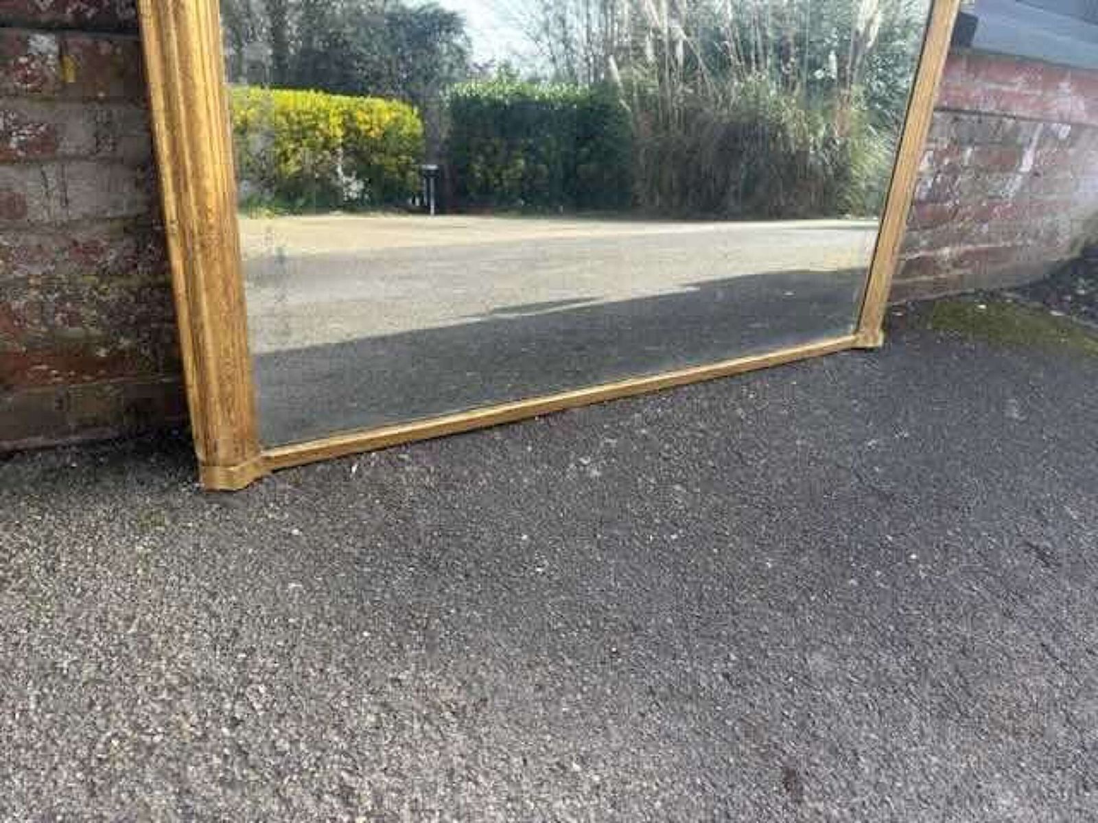 A Superb Large Antique 19th Century Carved Wood & Gesso Gilt Overmantle photo for sale