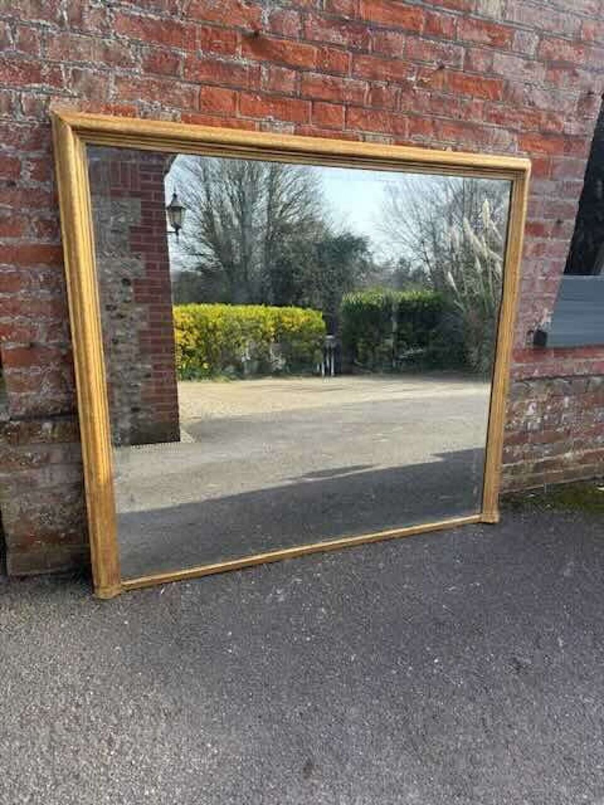 A Superb Large Antique 19th Century Carved Wood & Gesso Gilt Overmantle photo vinterior