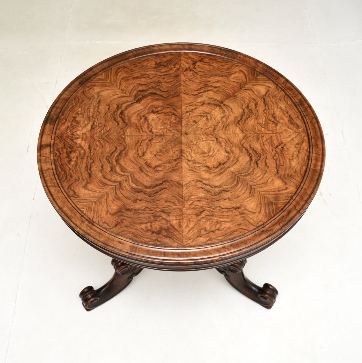 Antique Victorian Burr Walnut Occasional / Coffee Table photo for sale