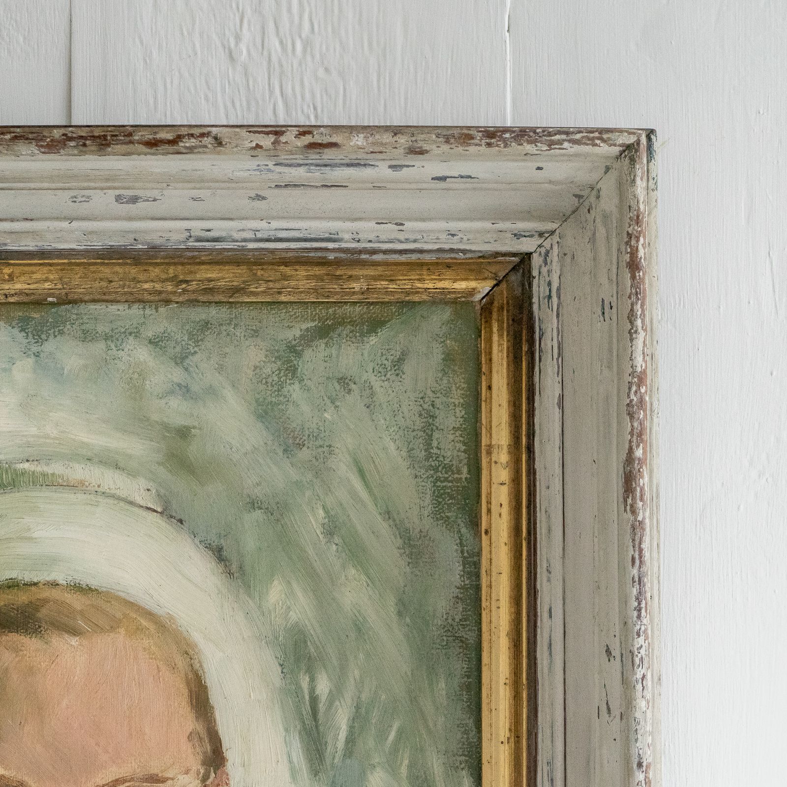 Framed Oil Painting Of A Young Girl photo Art