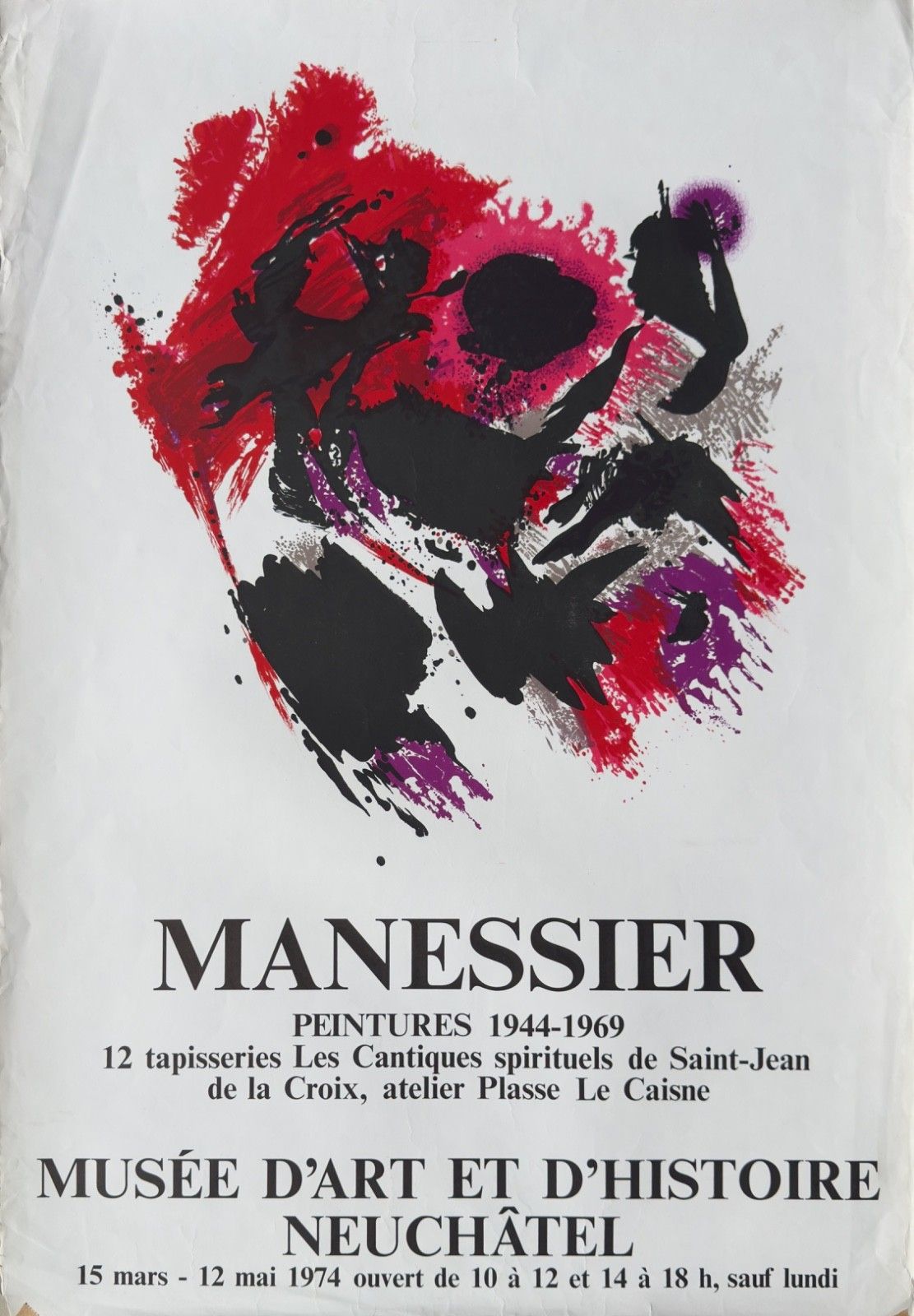 Alfred Manessier Litho Poster Expo 74 Museum Of Art And History Neuchatel