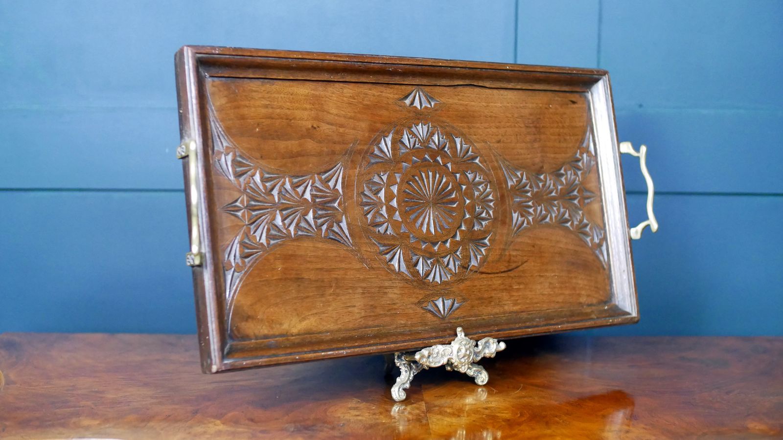 Antique Victorian Arts & Crafts Tray photo 184.0