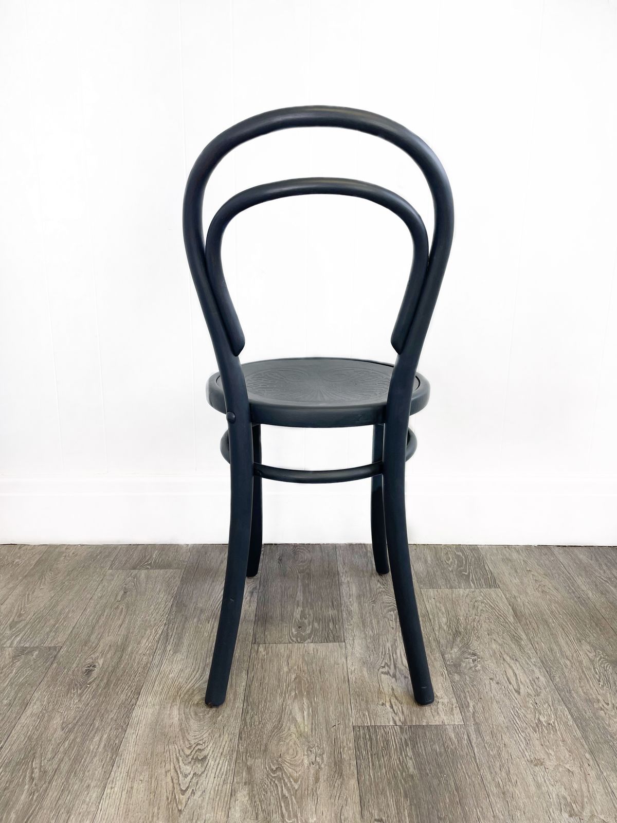 Antique Grey Thonet Style Bentwood Bistro Cafe Chair photo for sale