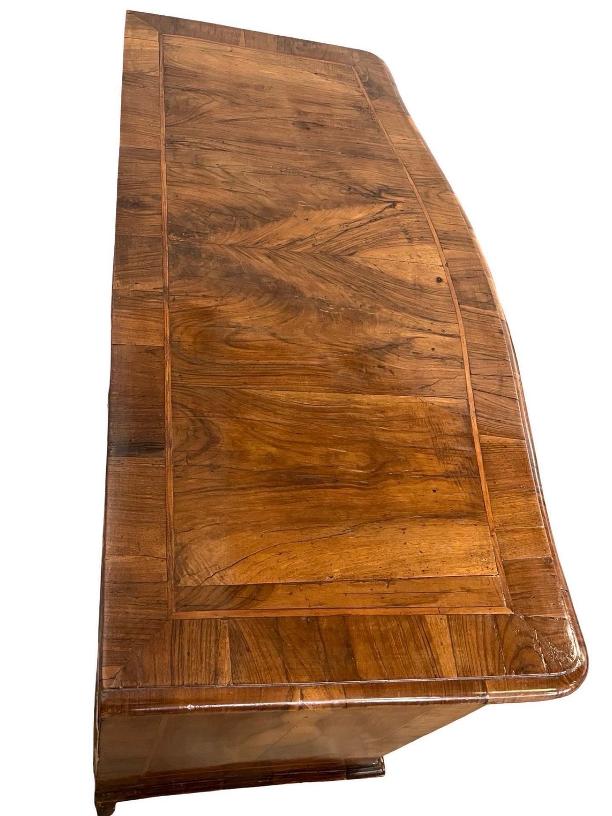 Italian Walnut Louis XV Chest Of Drawers, Commode With Burl Veneer photo 3723.0