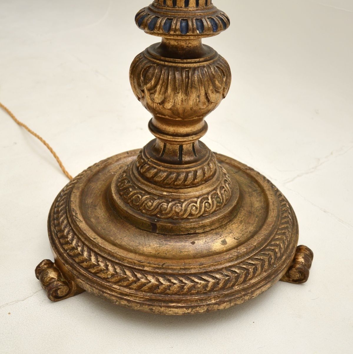 Antique Victorian Gilt Wood Floor Lamp photo 845.0