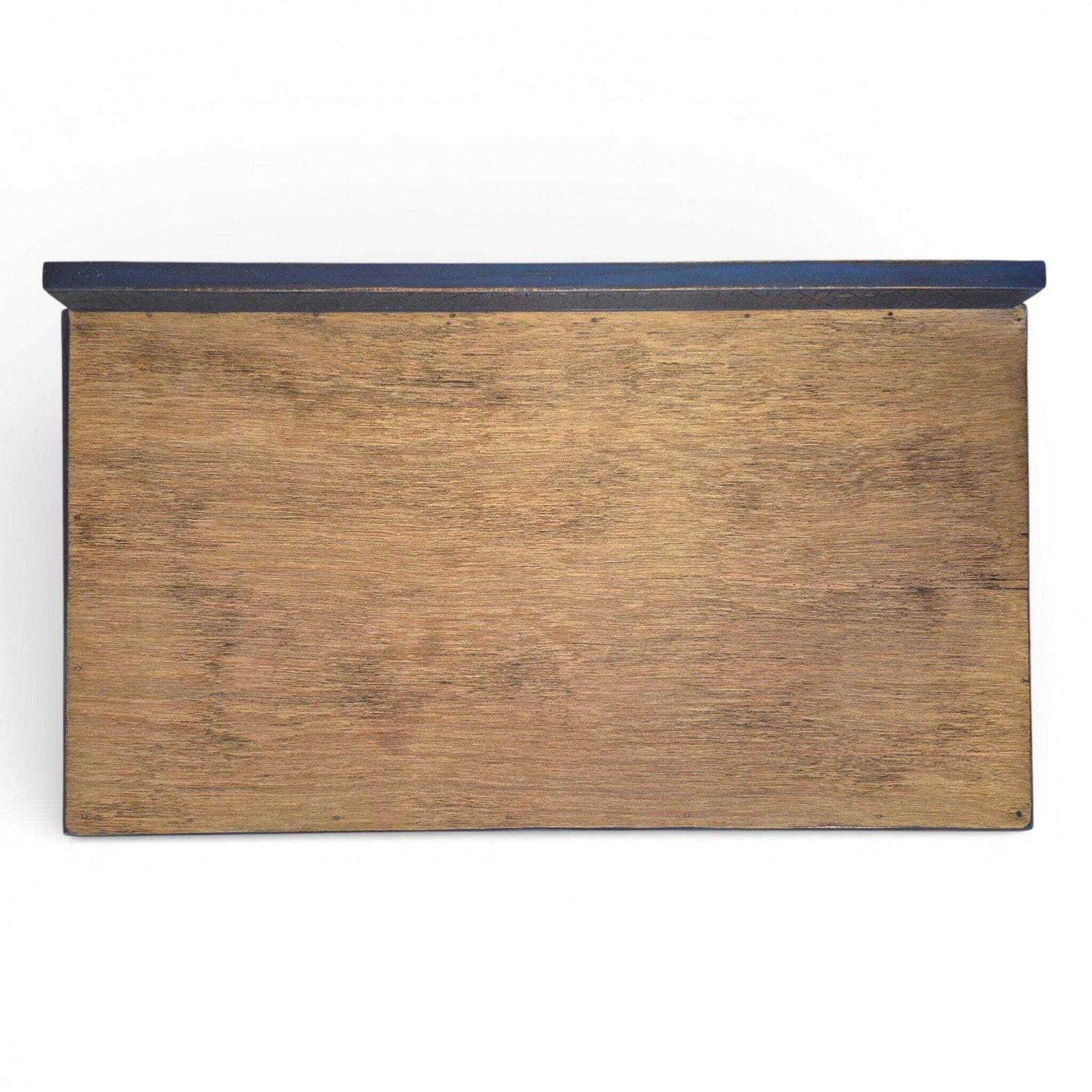 photo vinterior Vintage Oak Console Cabinet With Storage | Rustic Entryway Furniture Industrial Style
