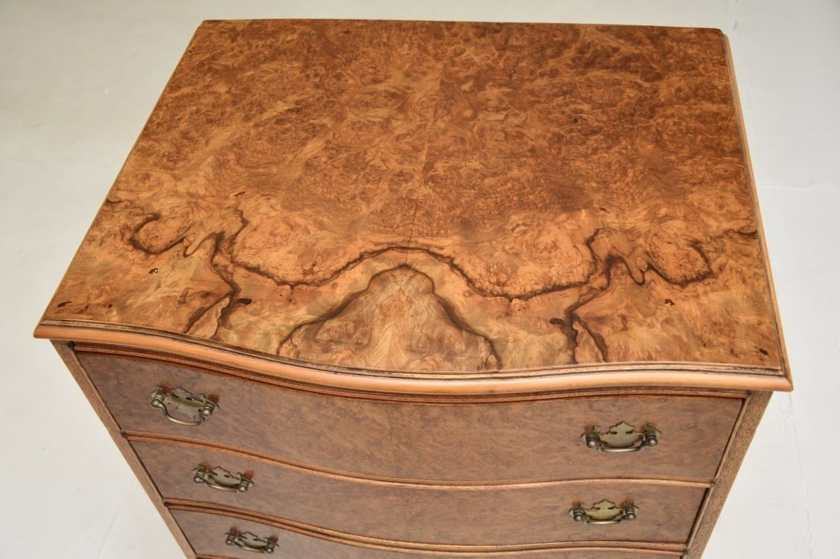 photo furniture Antique Serpentine Burr Walnut Chest Of Drawers