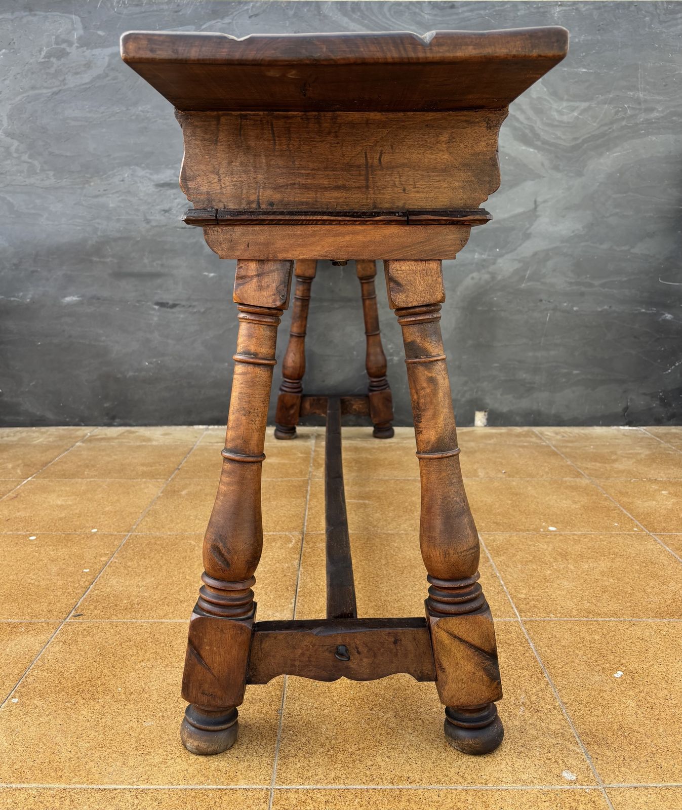 Spanish Renaissance Revival Three Drawer Console Table, Early 20th Century photo 3660.0