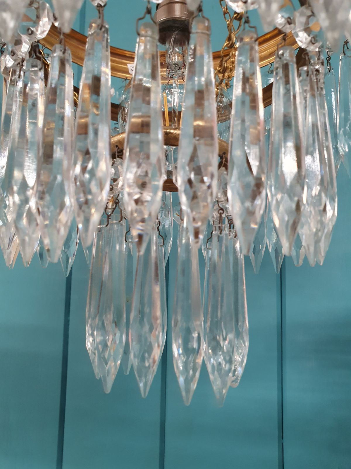 Pair Of Spike Chandeliers Early 20th Century 8" photo for sale