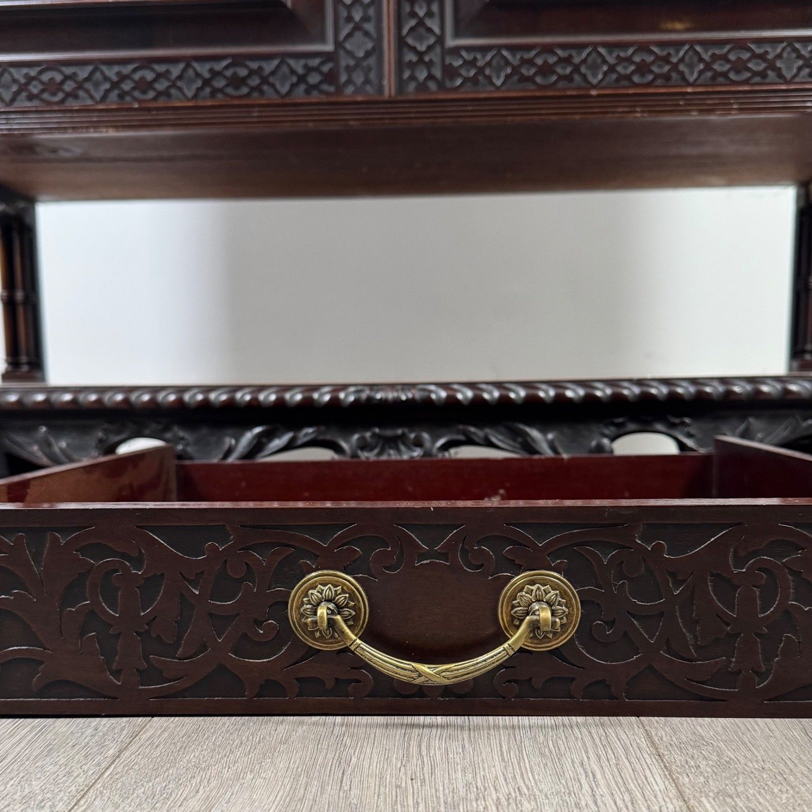 photo vinterior Antique 19th Century Mahogany Display Cabinet By Maple & Co ( Af 5268 )