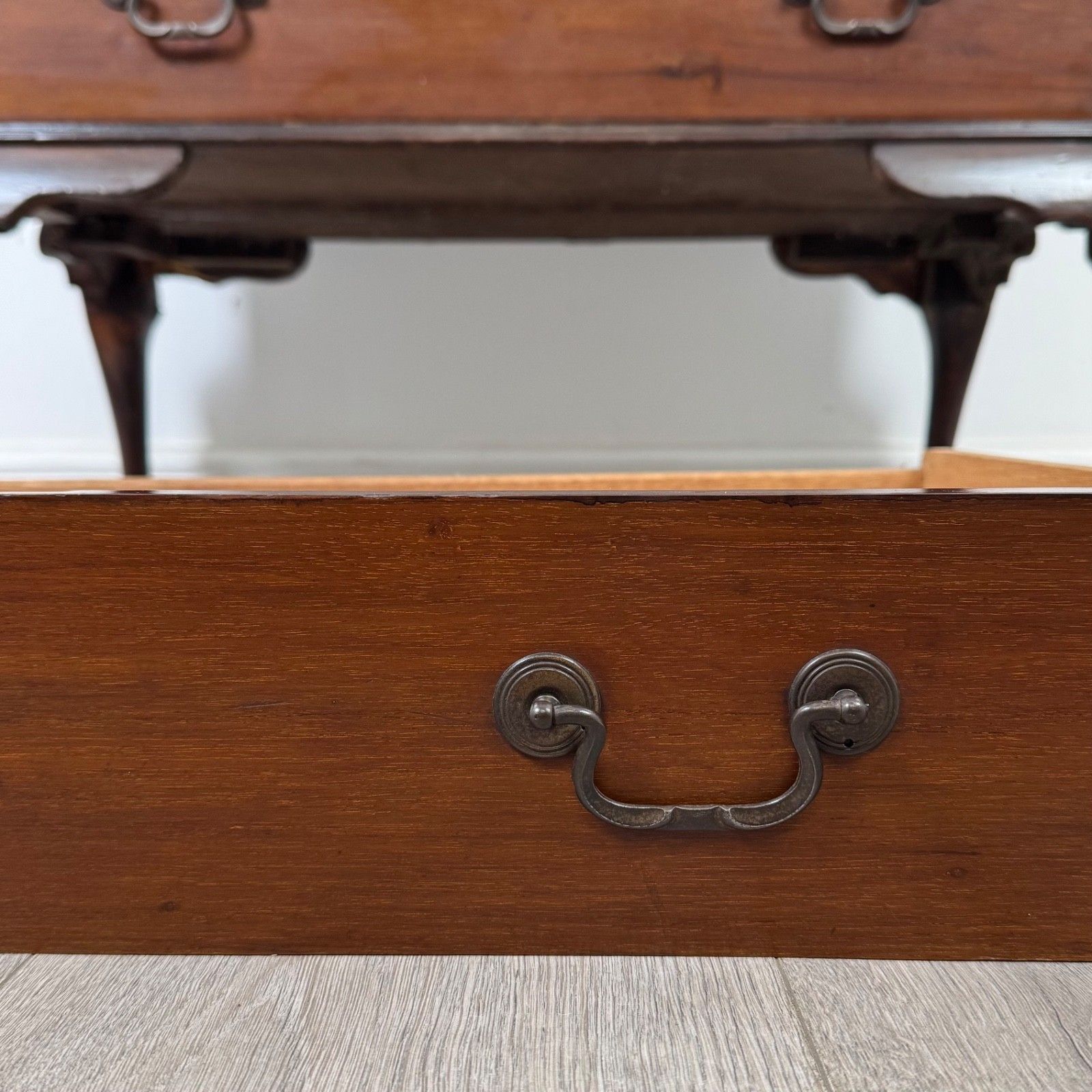 photo vinterior Antique 20th Century Edwardian Bureau In Mahogany ( Af 5257 )
