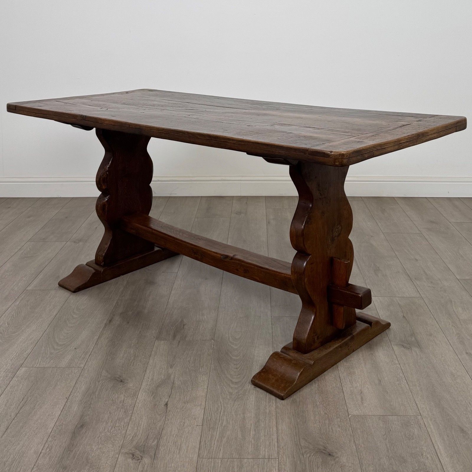 Furniture Antique 18th Century Dining Table With 6 Dining Chairs In Oak ( Af 5307 ) photo