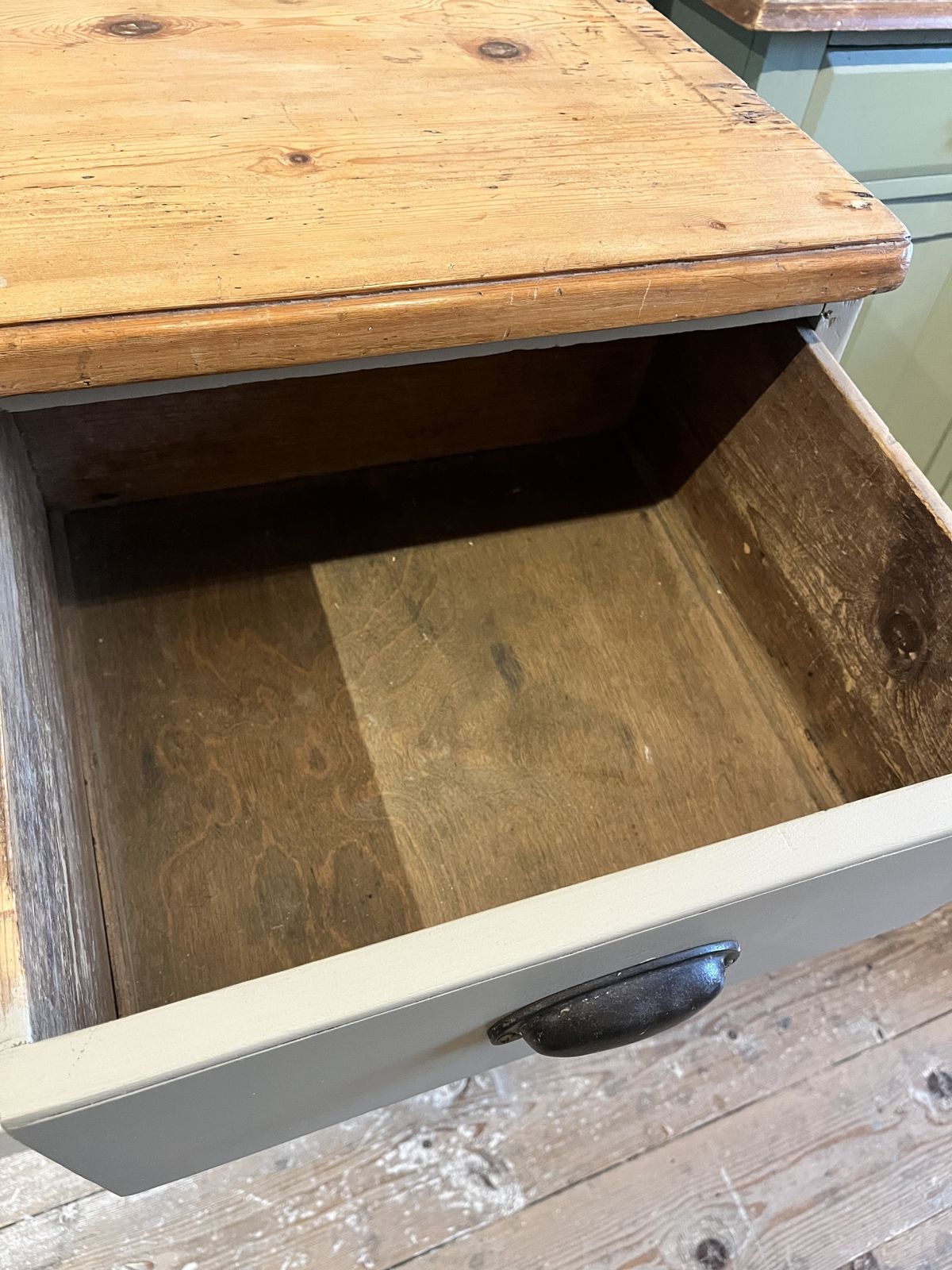 photo furniture Victorian Painted Pine 2 Drawer Dresser Base/Sideboard