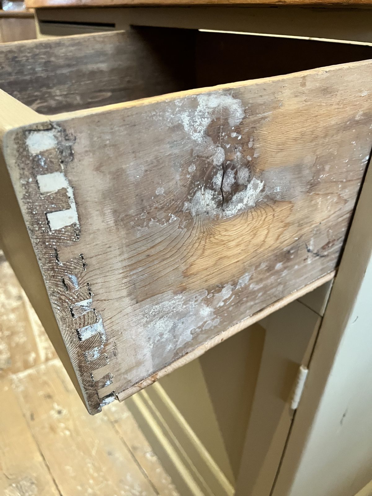 photo for sale Victorian Painted Pine 2 Drawer Dresser Base/Sideboard