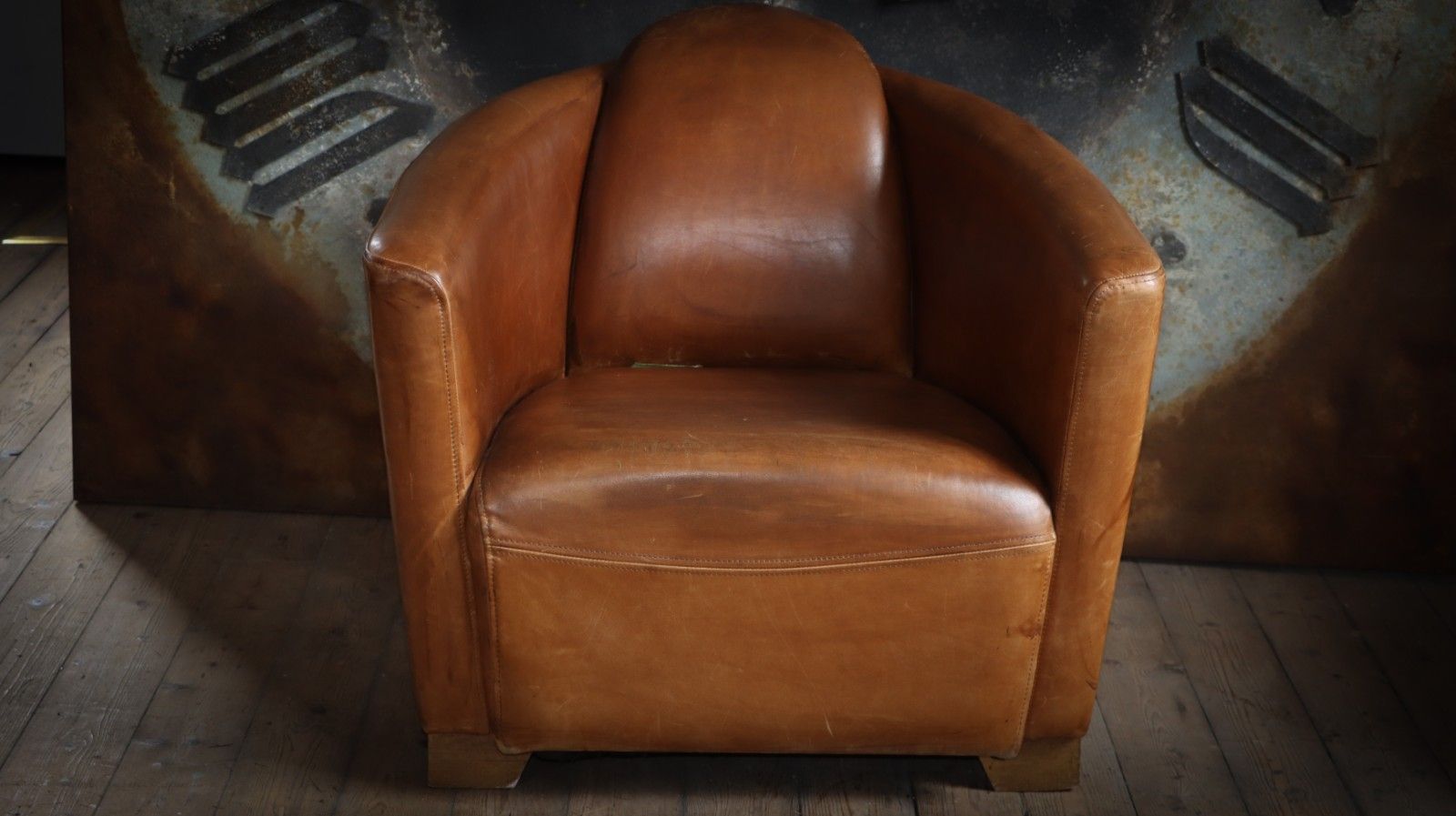 Timothy Oulton Halo Mars Aviator Rocket Leather Club Armchair Buck'dn Brok'n 🚚 photo vintage