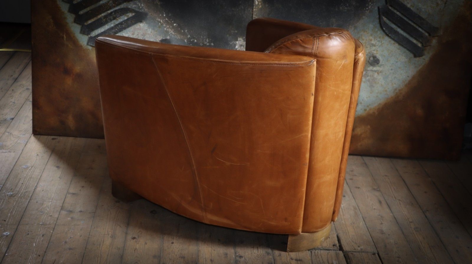 799.0 Timothy Oulton Halo Mars Aviator Rocket Leather Club Armchair Buck'dn Brok'n 🚚 photo
