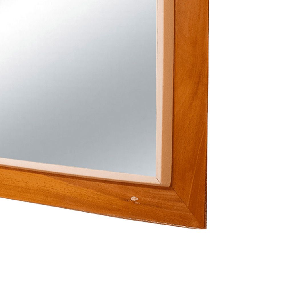 1950s Mid Century Wooden Frame With Mirror photo for sale