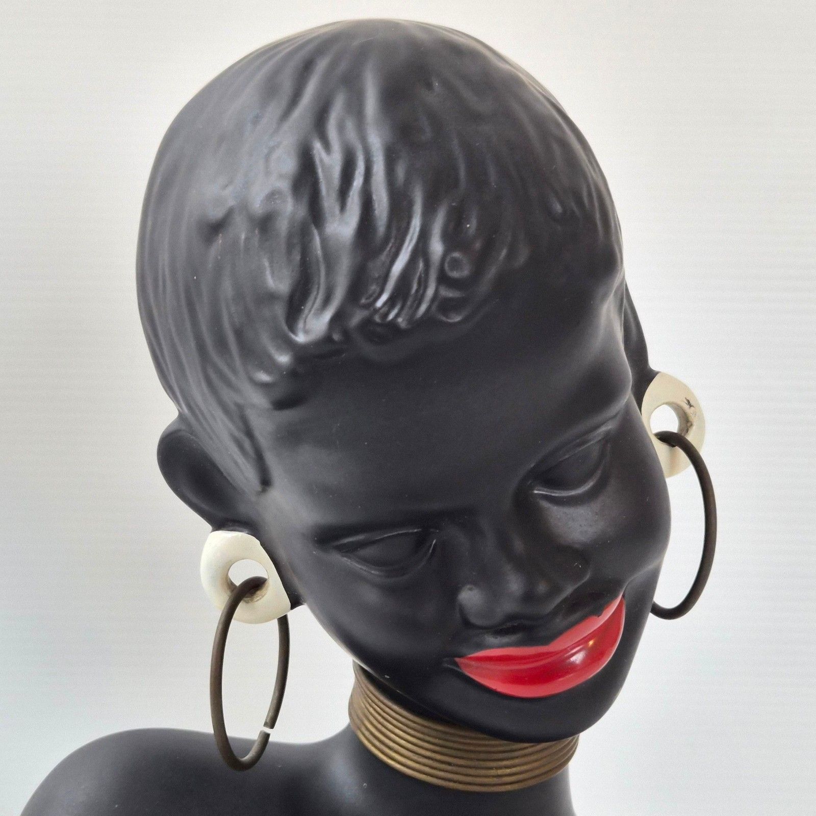 Buste Femme Africaine Vintage 1950 Ceramique 50s Rockabilly 1950s Zazou Retro photo buy