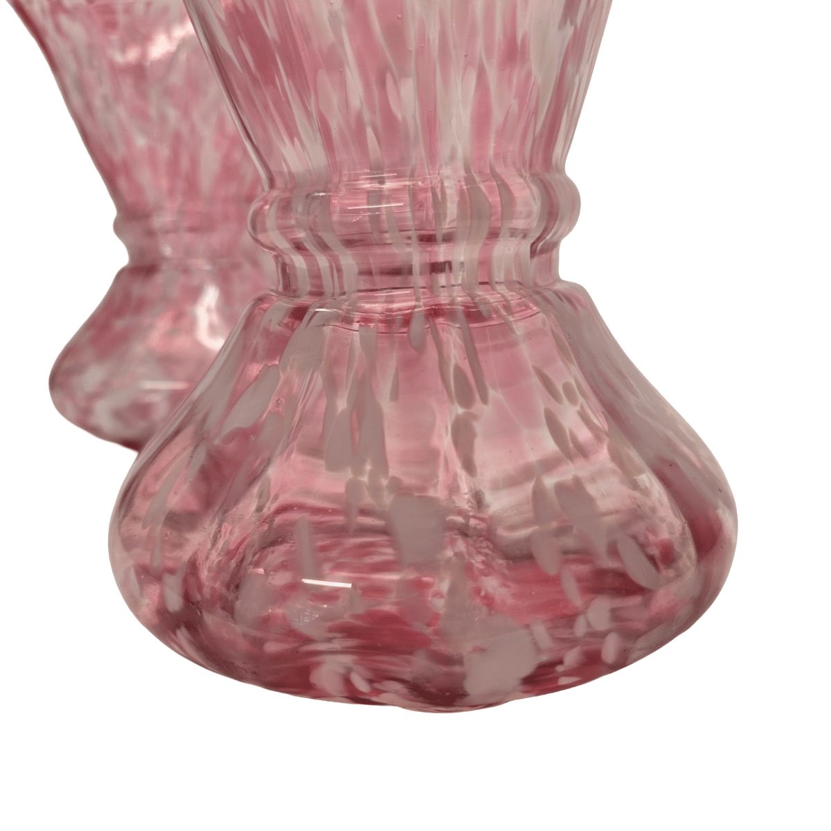 Set Of 2 Pink Art Nouveau Clichy Vases, Early 1900s photo for sale