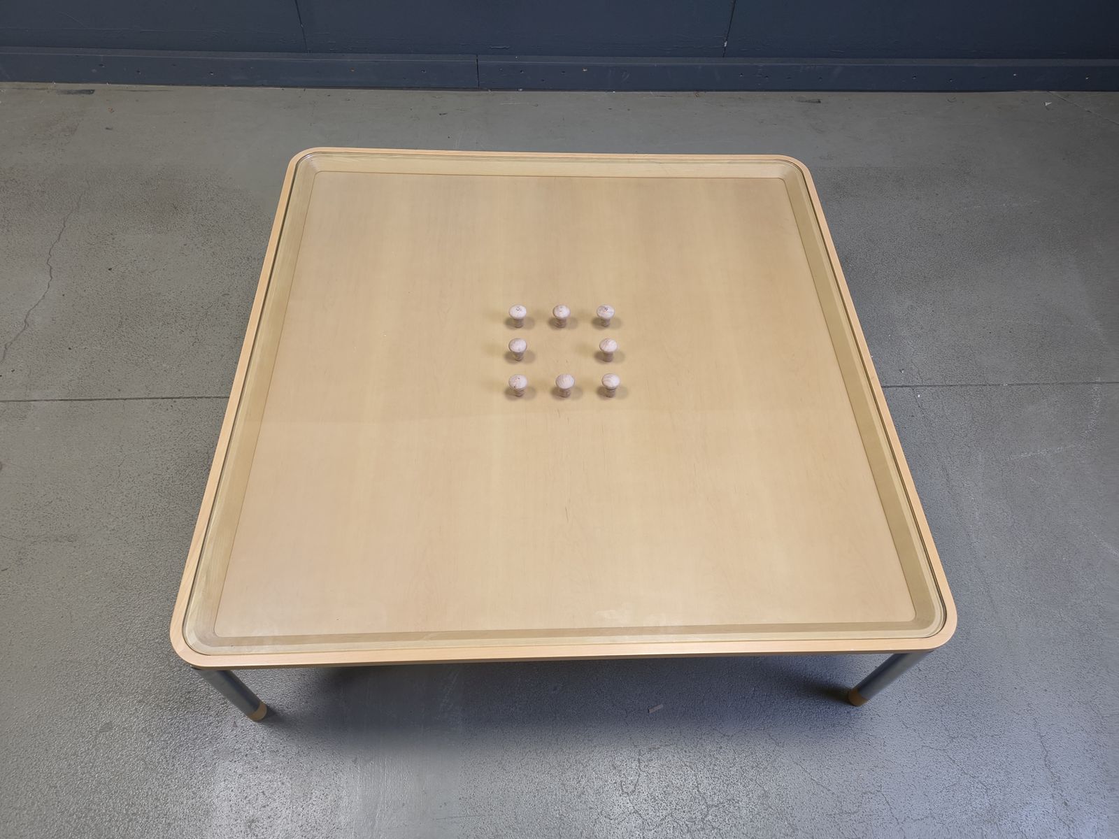 Post Modern Coffee Table With Cork And Glass, 1980s photo furniture