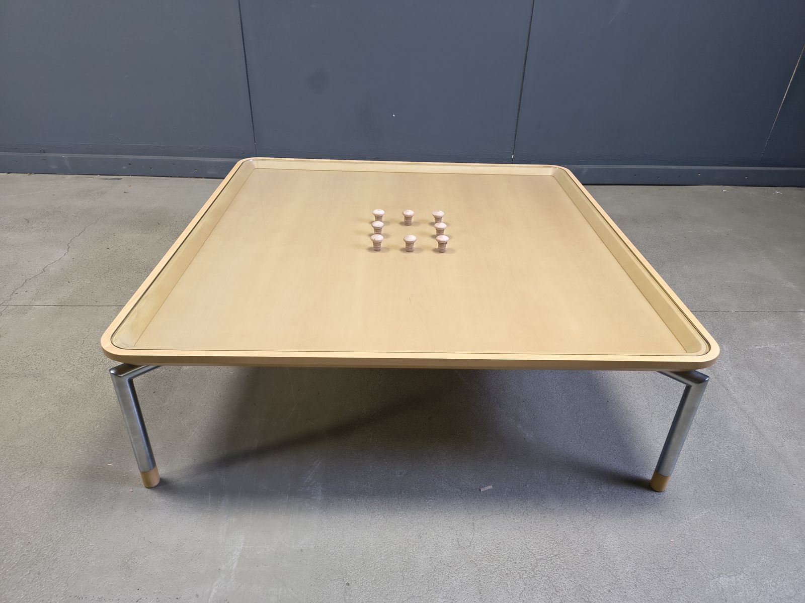 Post Modern Coffee Table With Cork And Glass, 1980s