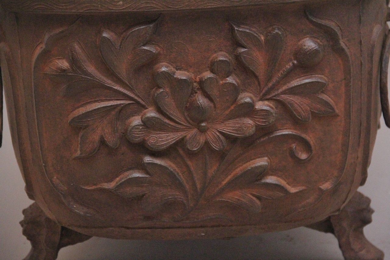 Antique Early 19th Century Chinese Cast Iron Temple Bath With Script photo 5900.0