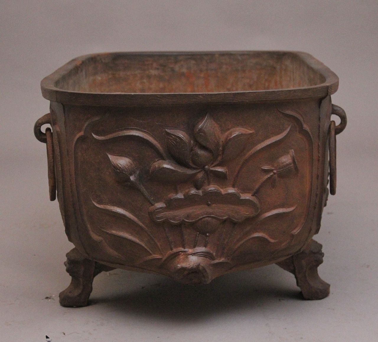Antique Early 19th Century Chinese Cast Iron Temple Bath With Script photo buy