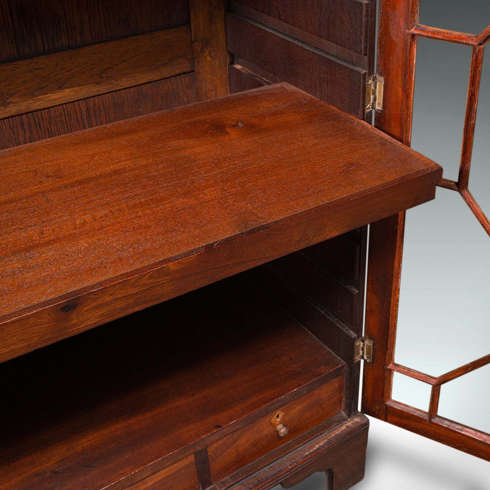 Furniture Antique Astragal Glazed Bookcase, English, Display Book Cabinet, Victorian, 1880 photo