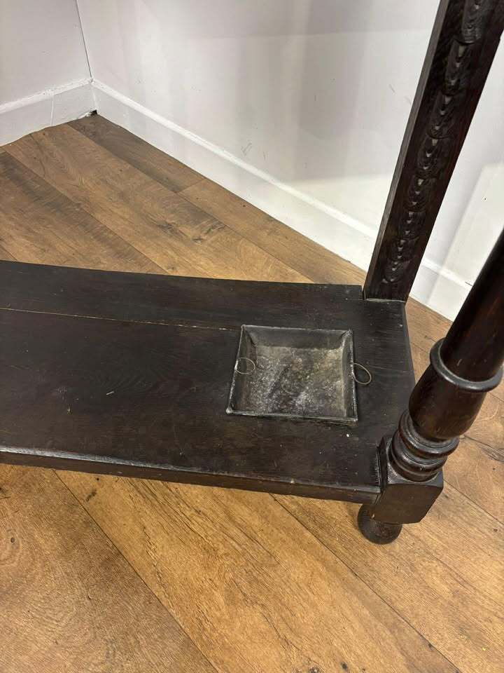 photo for sale Late 19th Century Carved Gothic Oak Hall Stand
