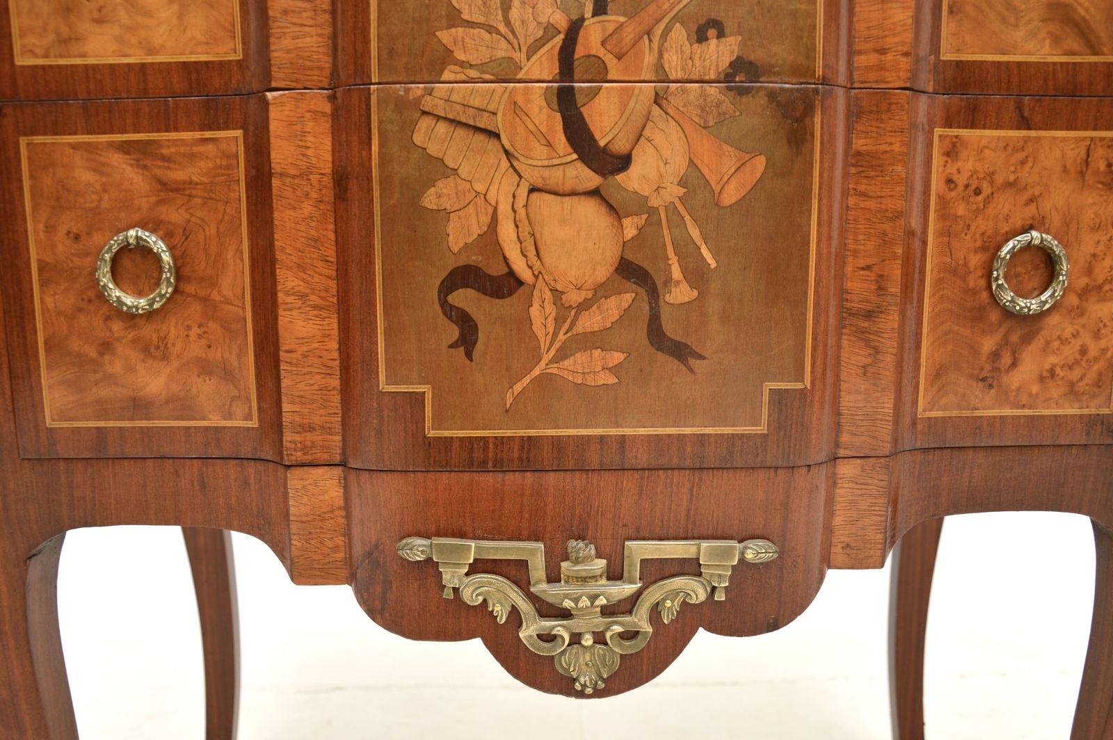 Antique French Marble Top Inlaid Commode photo buy