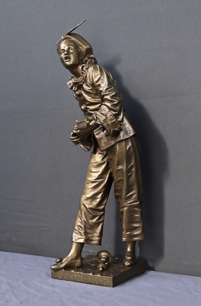 Bronze Sculpture "By The Light Of The Moon" Signed Bouret – Late 19th Century photo for sale
