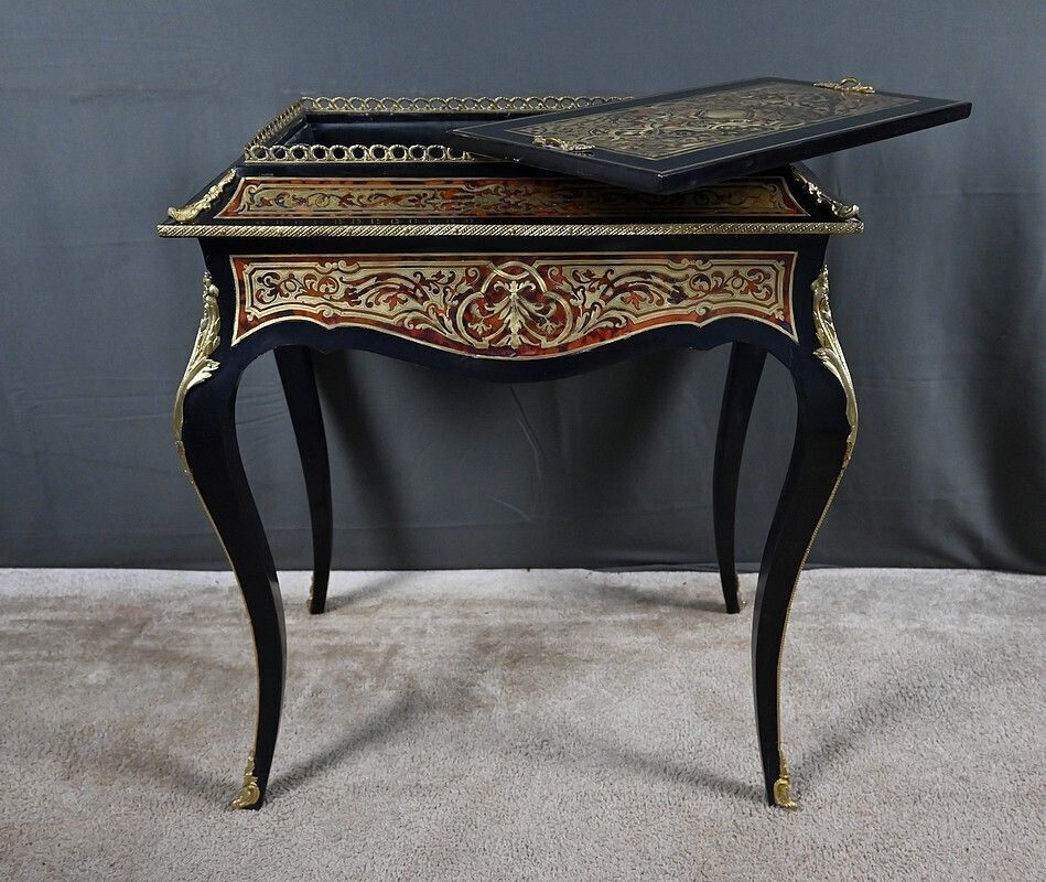 Boulle Marquetry Jardinière, Napoleon III Period – Mid 19th Century photo Furniture