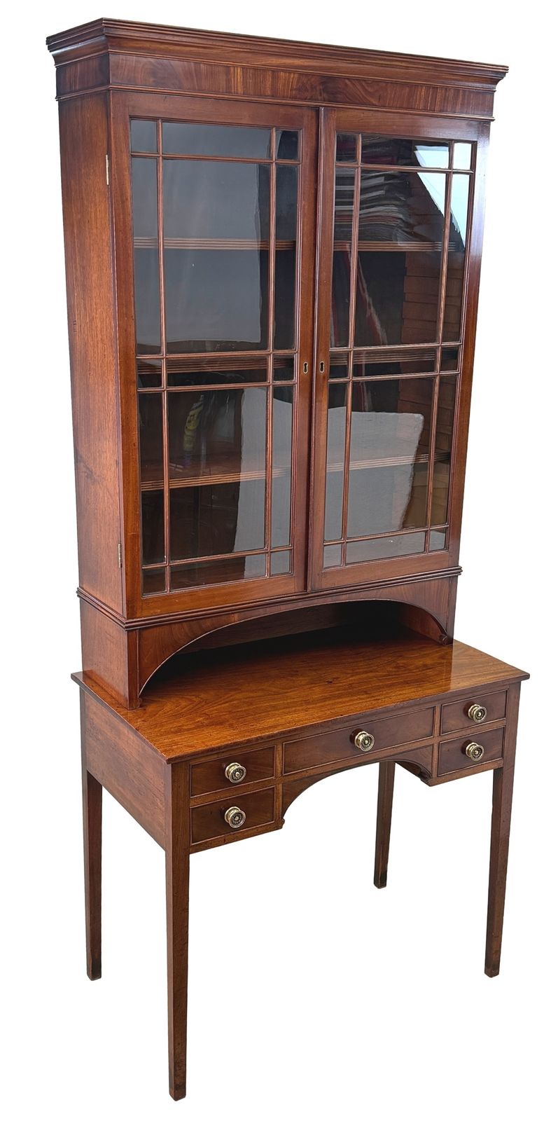 photo for sale Unusual 18th Century Georgian Mahogany Display Cabinet (England, Circa 1790)