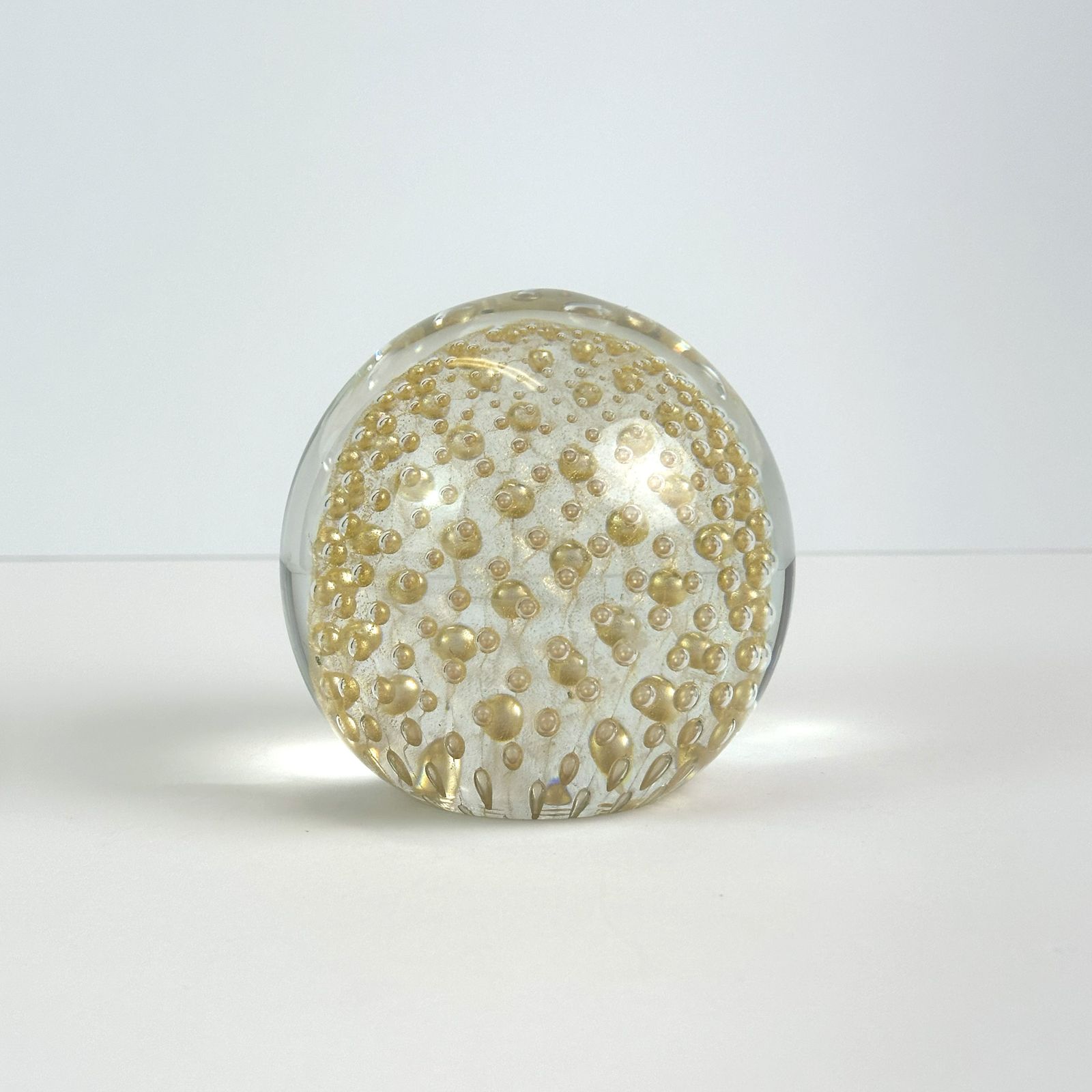 Large Murano Glass Bullicante Paperweight By Cenedese, Italy, 1980s photo Home Decor