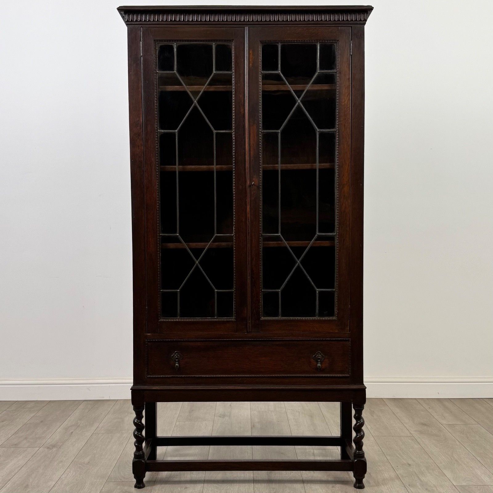 Antique 20th Century Edwardian Display Cabinet In Oak ( Af 5317 ) photo furniture