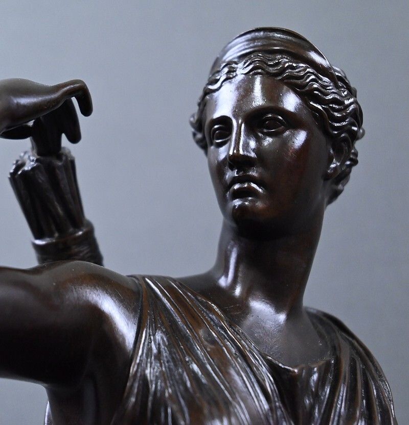 Important Bronze Sculpture "Diana The Huntress" After Leochares – Part 2, 19th Century photo vintage