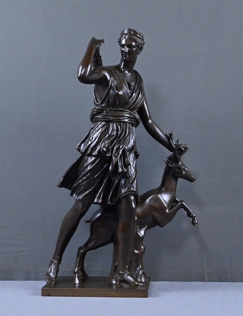 photo buy Important Bronze Sculpture "Diana The Huntress" After Leochares – Part 2, 19th Century