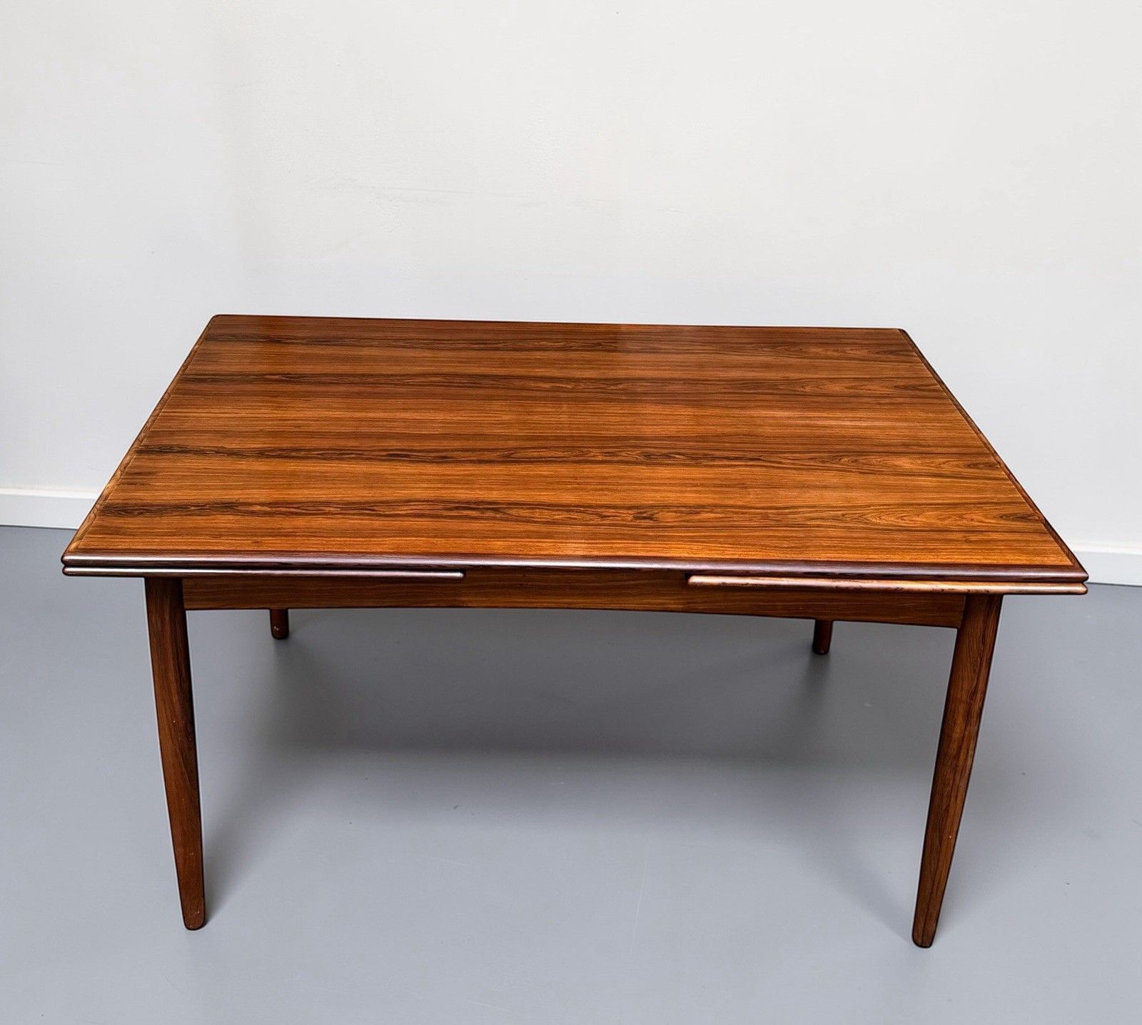 Danish Knud Nielson Rosewood Extending Dining Table Draw Leaf Superior Quality