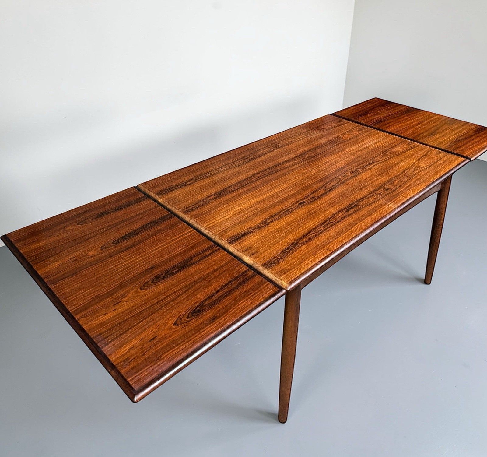Danish Knud Nielson Rosewood Extending Dining Table Draw Leaf Superior Quality photo furniture