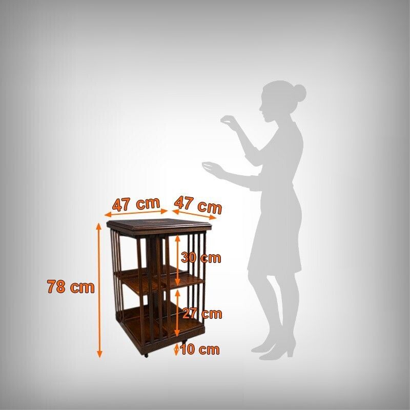1580.0 Mahogany Revolving Bookshelf, England – Mid 20th Century photo