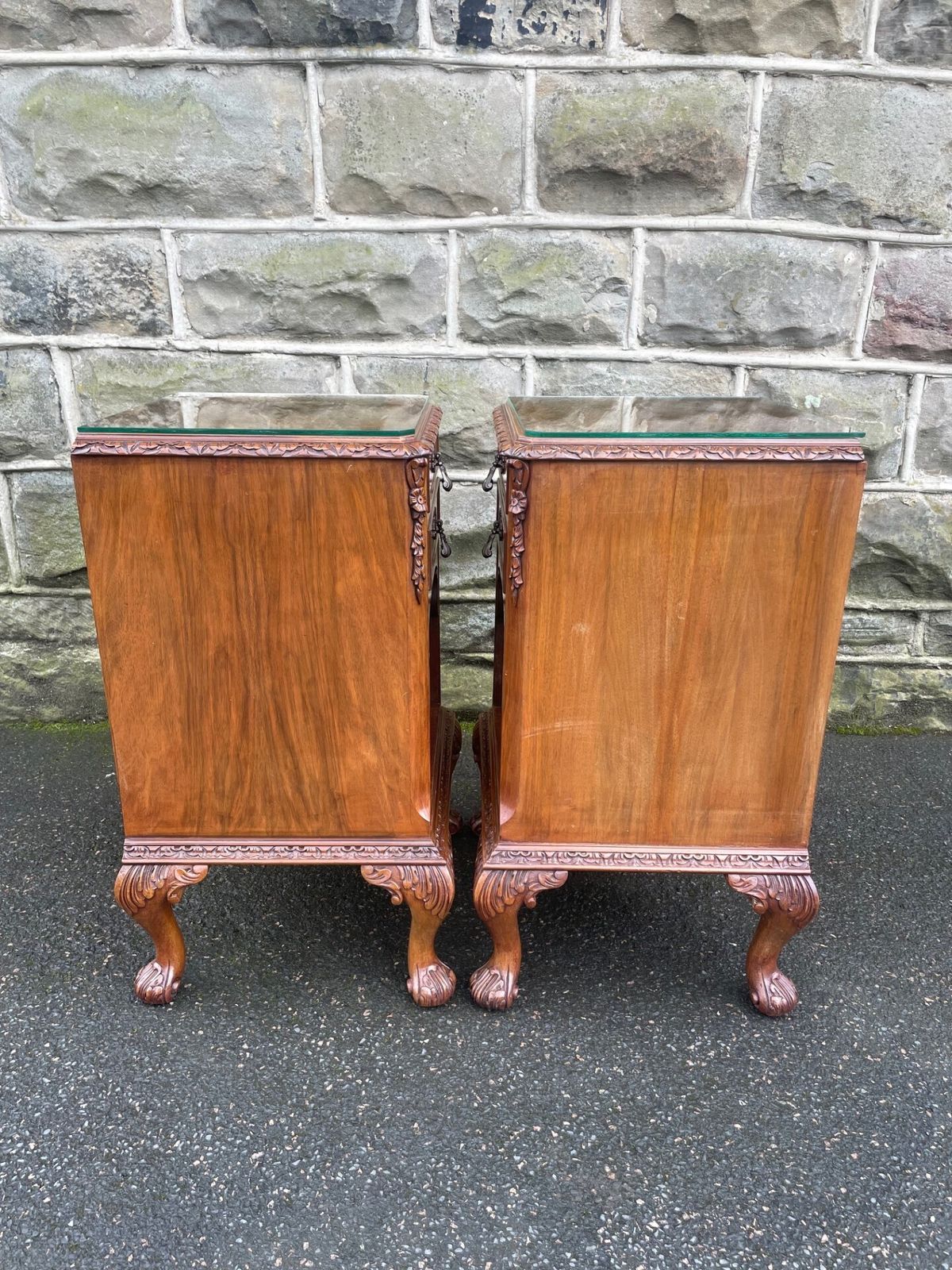 Pair Antique Burr Walnut Bedside Cabinets photo 920.0