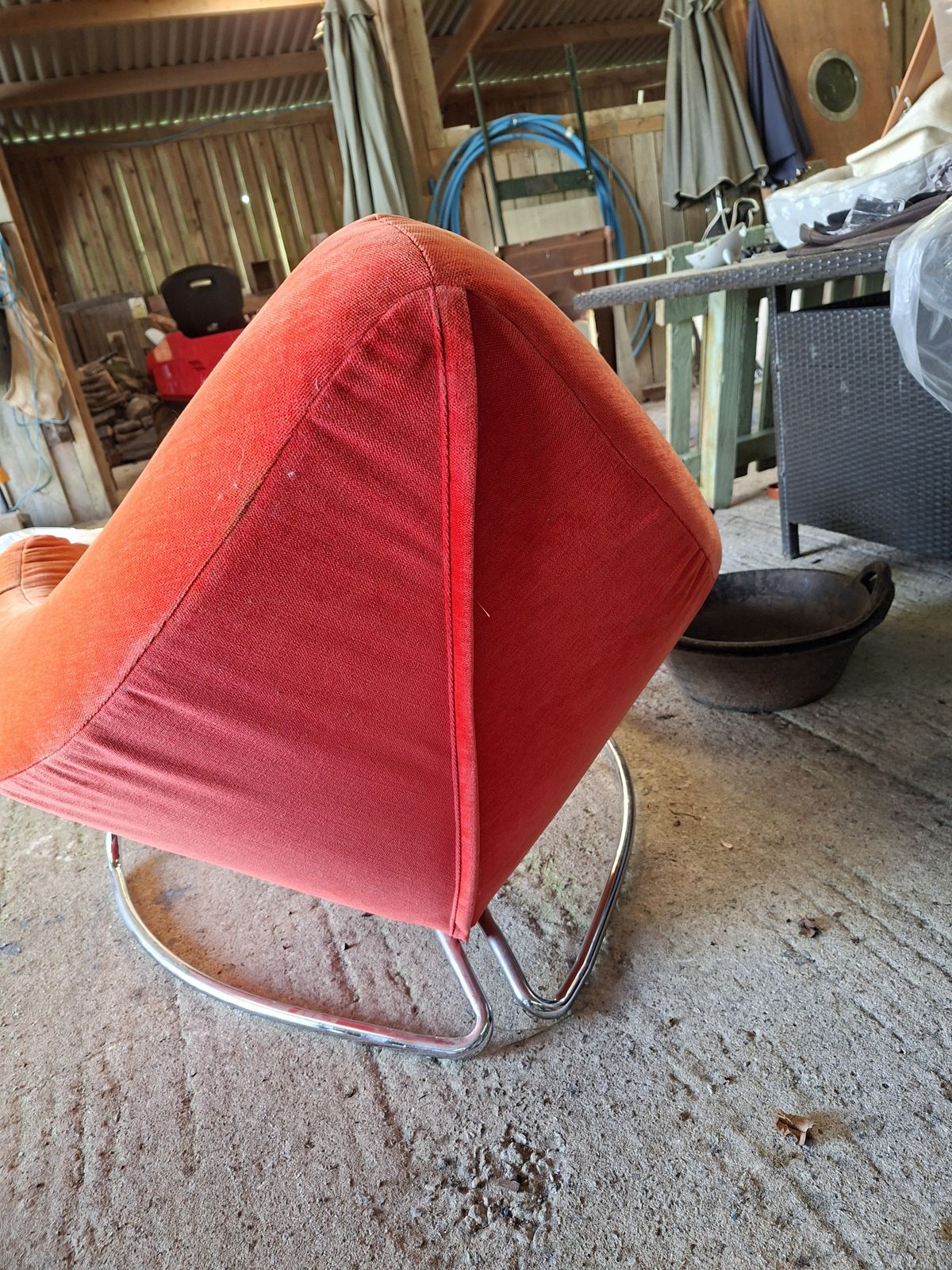 1970s Original Retro Orange Chair photo Furniture