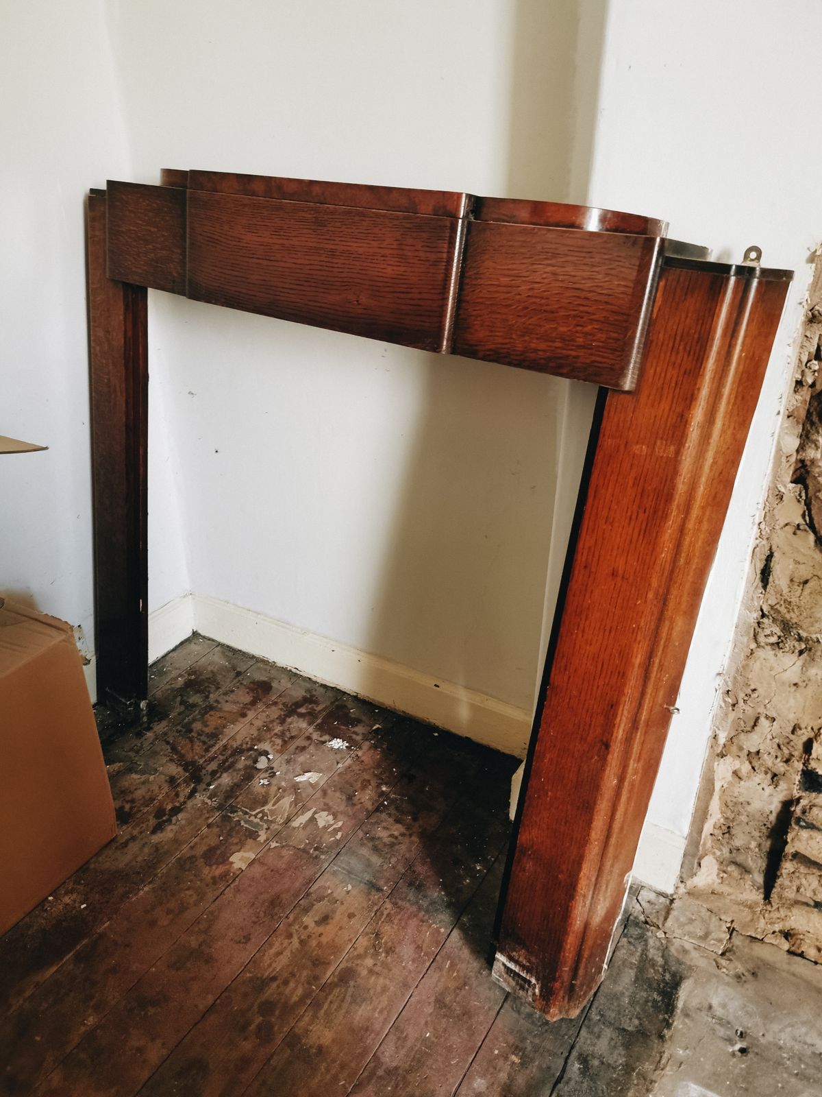 1930s/40s Wooden Fireplace Mantel/Surround photo furniture