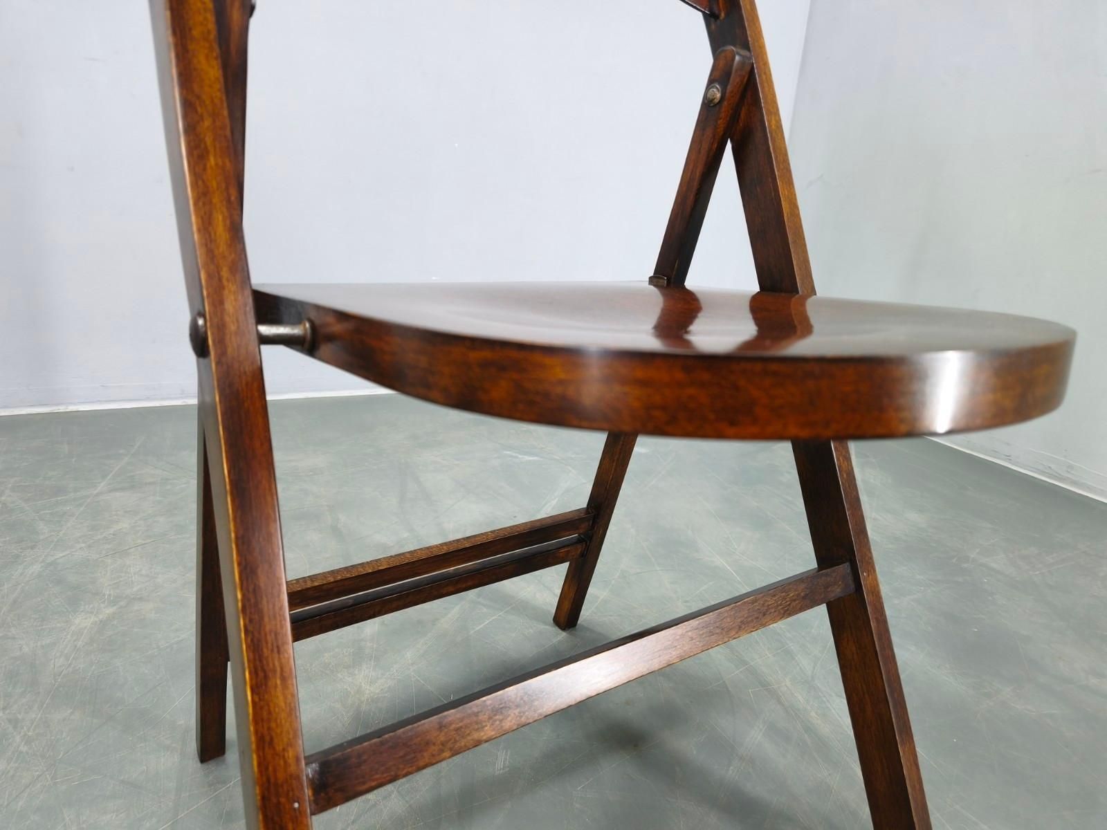 679.0 Pair Of Bauhaus Folding Chairs B751 By Ligna, Czechoslovakia 1930s photo