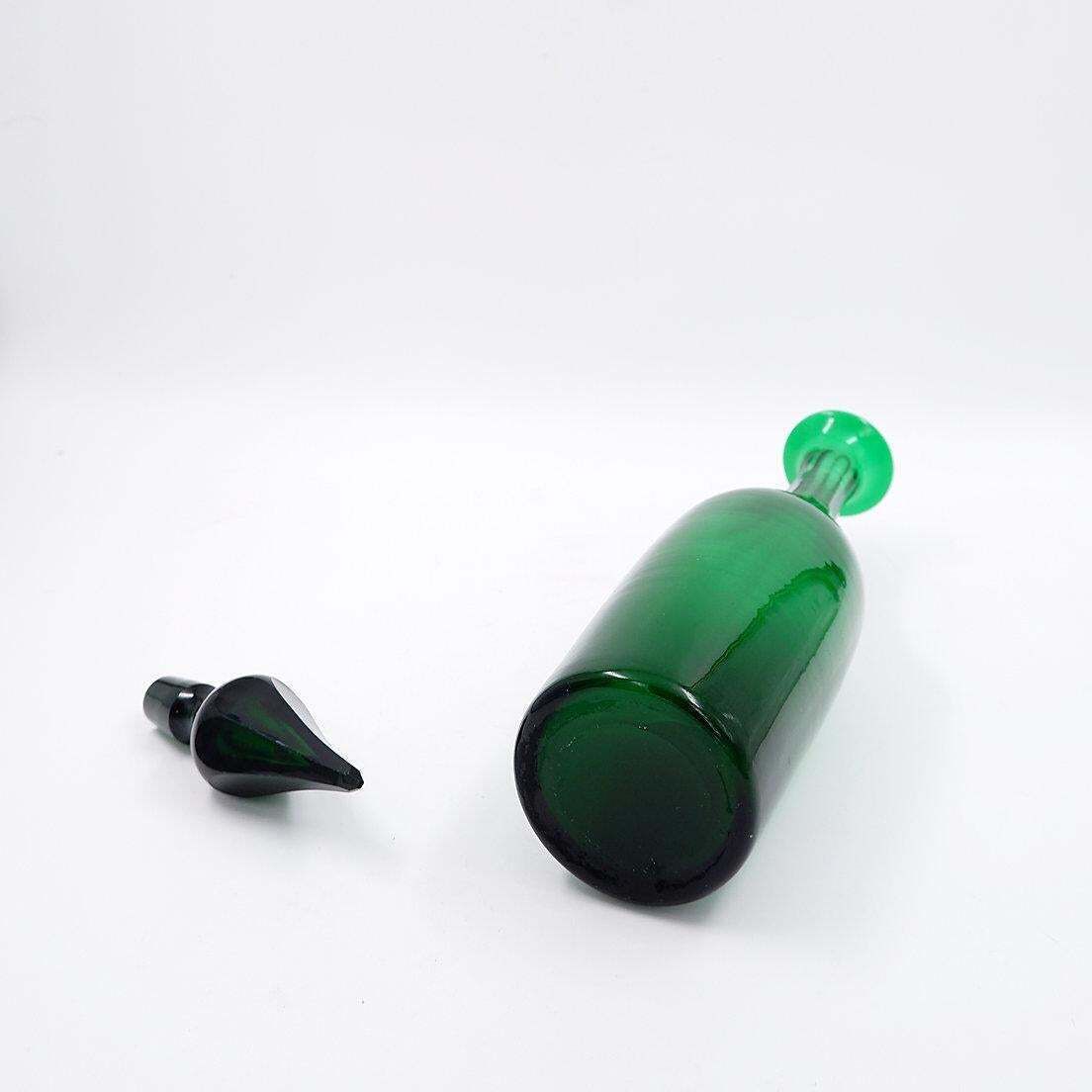 photo for sale 19th Century Green Glass Decanter   England, Circa 1870.