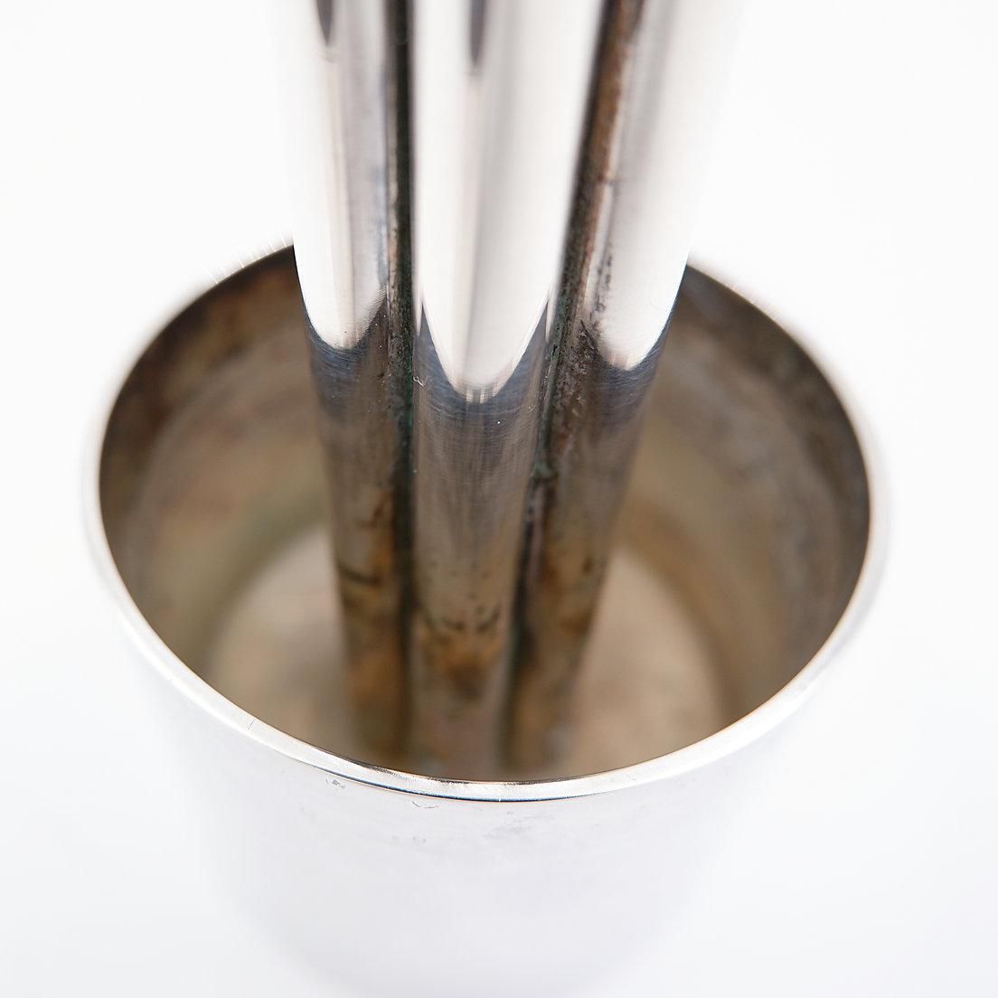 Vintage Italian Silver Plated Multi Tube Candlesticks, 6.5cm Diameter photo buy
